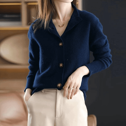 Damen warme Strickjacke leicht und weich