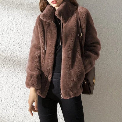 Damen Winterjacke mit Reißverschluss in lockerer Passform