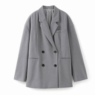 Elfriede | Damen Oversized Longblazer mit Reverskragen und Knopfdetails
