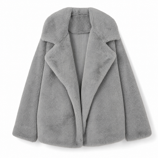 Emilia | Kunstpelzmantel Damen Lässiger Oversized Teddyfell Kurzmantel