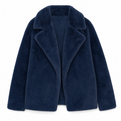 Emilia | Kunstpelzmantel Damen Lässiger Oversized Teddyfell Kurzmantel