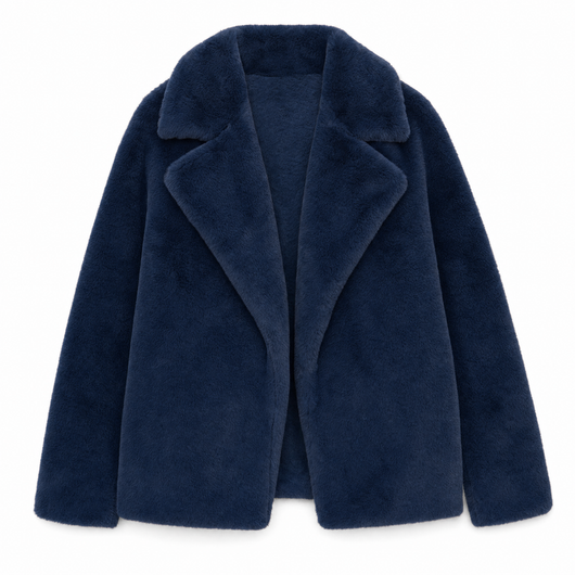 Emilia | Kunstpelzmantel Damen Lässiger Oversized Teddyfell Kurzmantel