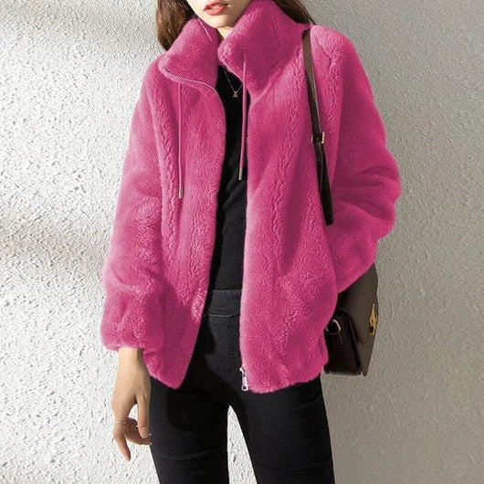 Damen Winterjacke mit Reißverschluss in lockerer Passform