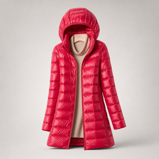 Damen leichte Übergangsjacke mit abnehmbarer Kapuze