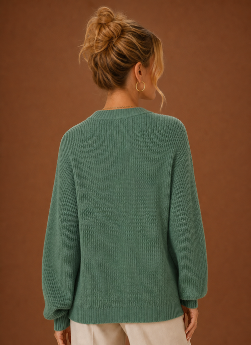 Damen Strickjacke mit V-Ausschnitt und Knopfleiste