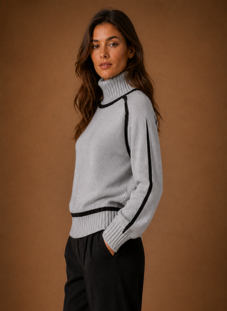 Damen Rollkragenpullover aus Wollmischung