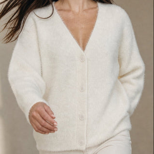 Damen warme Oversized-Strickjacke aus Kunstkaschmir