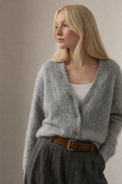 Damen warme Oversized-Strickjacke aus Kunstkaschmir