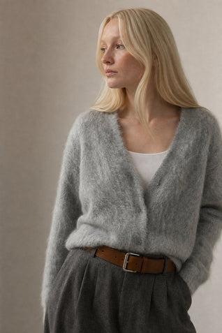 Damen warme Oversized-Strickjacke aus Kunstkaschmir