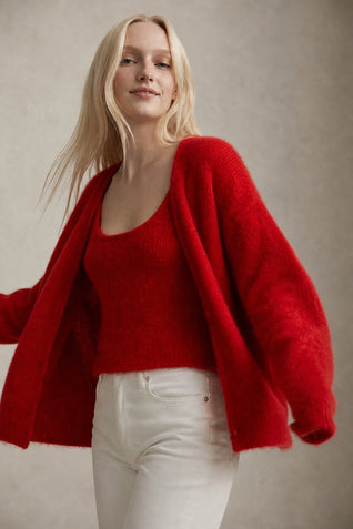 Damen warme Oversized-Strickjacke aus Kunstkaschmir