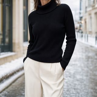 Harlow Feinstrick-Rollkragenpullover