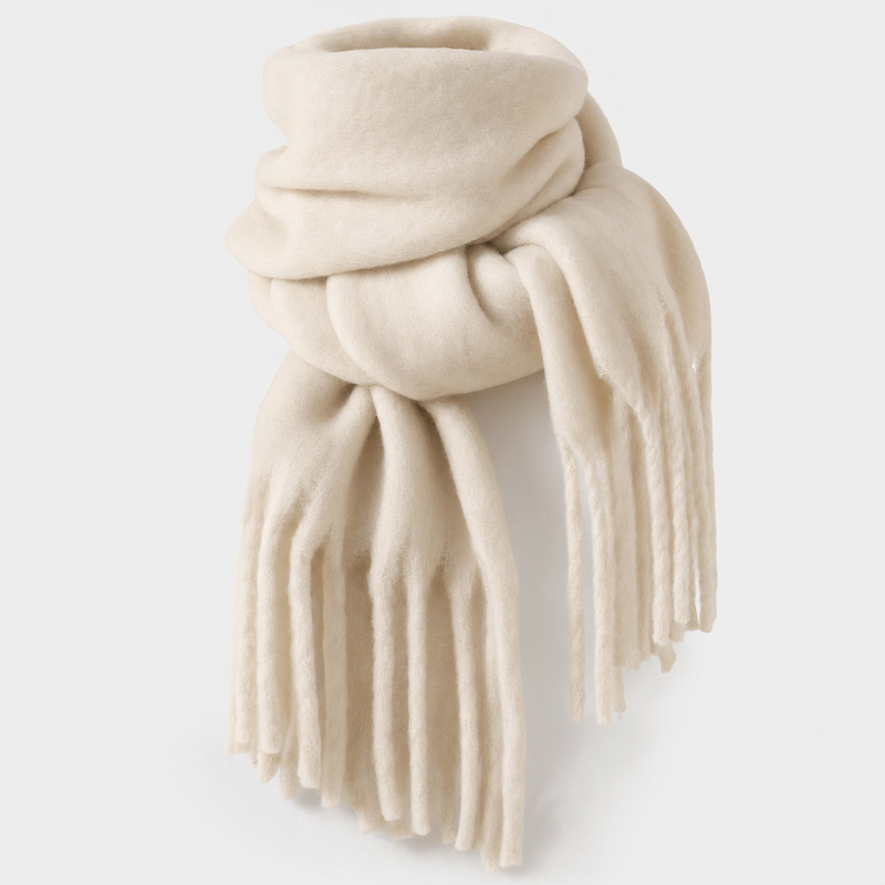 Wrenley Oversize-Schal mit Fransen