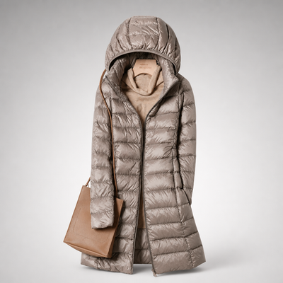 Damen leichte Übergangsjacke mit abnehmbarer Kapuze