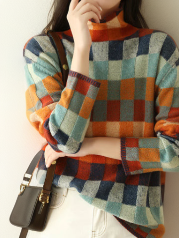 Damen Island-Pullover mit Zopfmuster