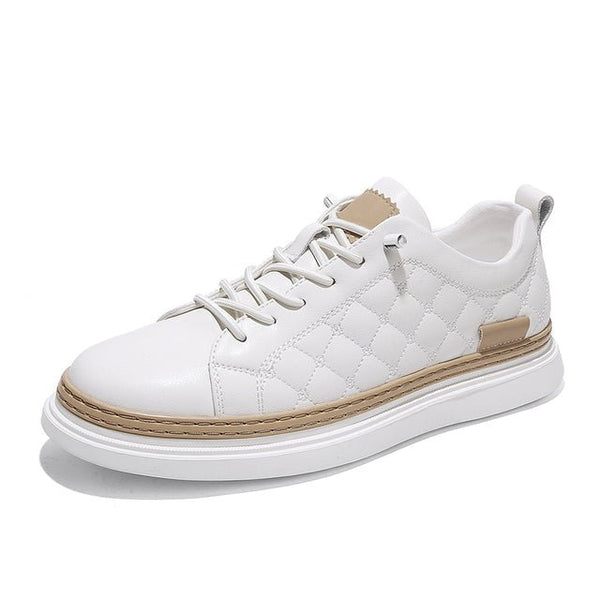 Carlow Sneaker in Lederoptik mit Karomuster