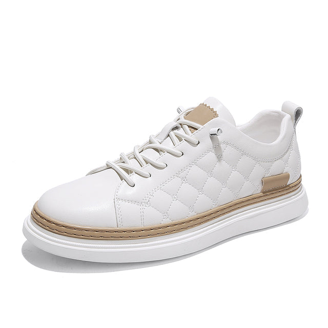 Carlow Sneaker in Lederoptik mit Karomuster