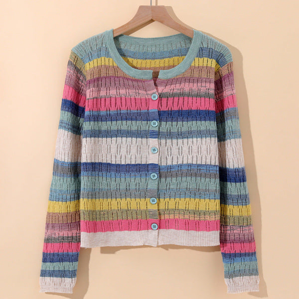 Sorento Gestreifter Strickcardigan