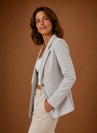 Damen Blazer mit Einknopf-Verschluss