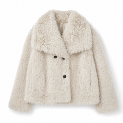 Marie | Kunstpelzmantel Damen Flauschiger Kurzmantel Herbstmode