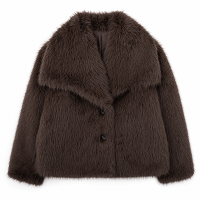 Marie | Kunstpelzmantel Damen Flauschiger Kurzmantel Herbstmode