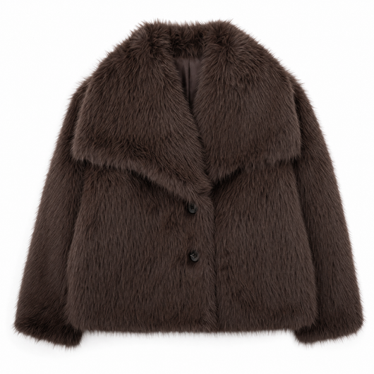 Marie | Kunstpelzmantel Damen Flauschiger Kurzmantel Herbstmode