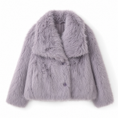 Marie | Kunstpelzmantel Damen Flauschiger Kurzmantel Herbstmode