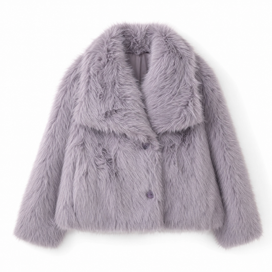 Marie | Kunstpelzmantel Damen Flauschiger Kurzmantel Herbstmode