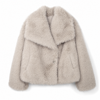 Marie | Kunstpelzmantel Damen Flauschiger Kurzmantel Herbstmode