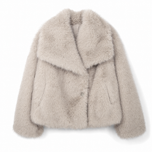 Marie | Kunstpelzmantel Damen Flauschiger Kurzmantel Herbstmode