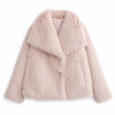 Marie | Kunstpelzmantel Damen Flauschiger Kurzmantel Herbstmode