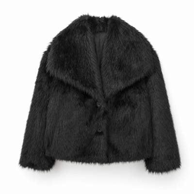 Marie | Kunstpelzmantel Damen Flauschiger Kurzmantel Herbstmode