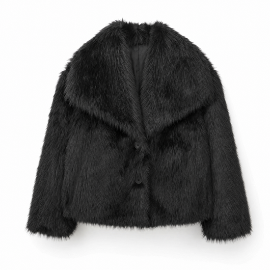 Marie | Kunstpelzmantel Damen Flauschiger Kurzmantel Herbstmode
