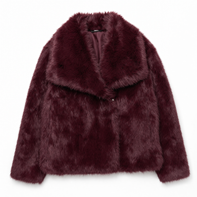 Marie | Kunstpelzmantel Damen Flauschiger Kurzmantel Herbstmode