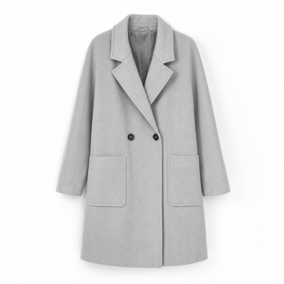 Marlene | Trenchcoat Damen Eleganter Zweireiher Mantel mit Reverskragen Taschen