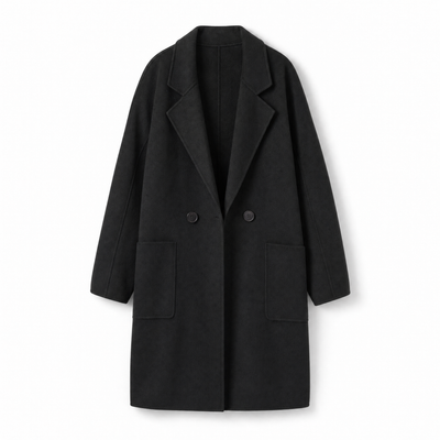 Marlene | Trenchcoat Damen Eleganter Zweireiher Mantel mit Reverskragen Taschen