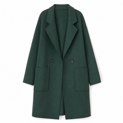 Marlene | Trenchcoat Damen Eleganter Zweireiher Mantel mit Reverskragen Taschen