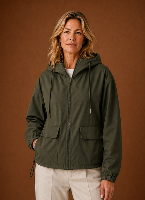 Damen Windjacke mit Kapuze