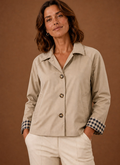 Damen Jacke leicht mit Knopfleiste