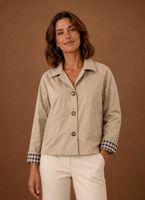 Damen Jacke leicht mit Knopfleiste
