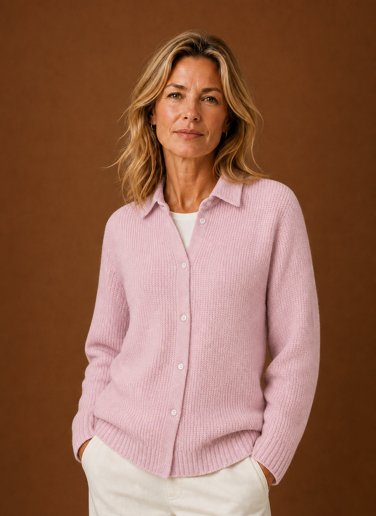 Damen Strickjacke mit Knopfleiste