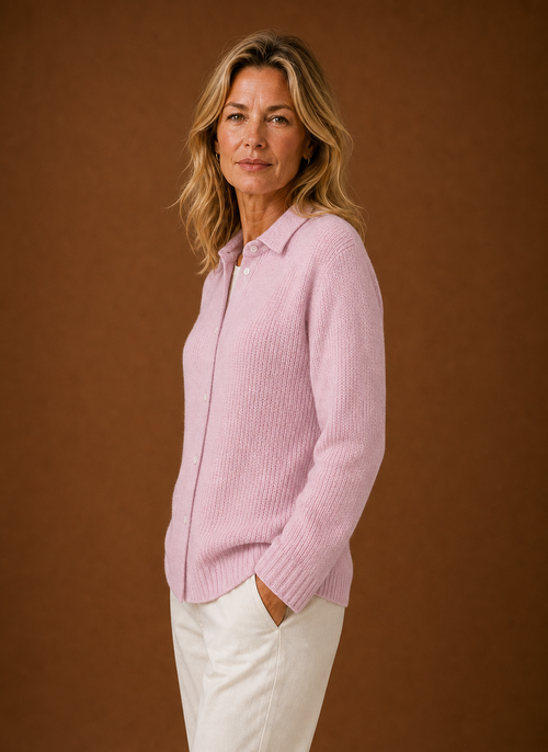 Damen Strickjacke mit Knopfleiste