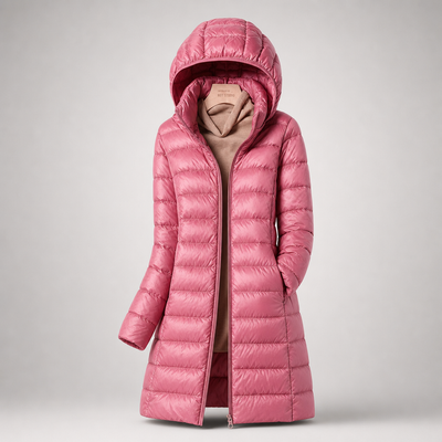 Damen leichte Übergangsjacke mit abnehmbarer Kapuze
