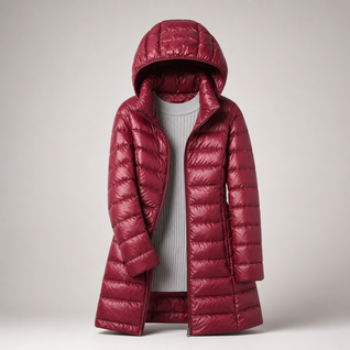 Damen leichte Übergangsjacke mit abnehmbarer Kapuze