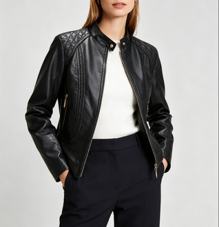 Damen Jacke mit Stehkragen und Reißverschluss
