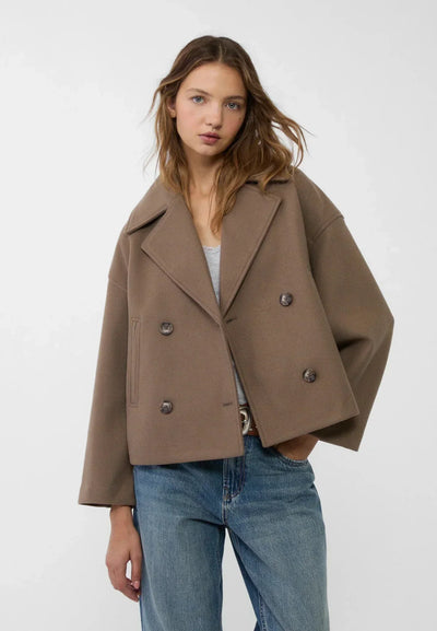 Damen Wickeljacke mit überschlagenem Verschluss