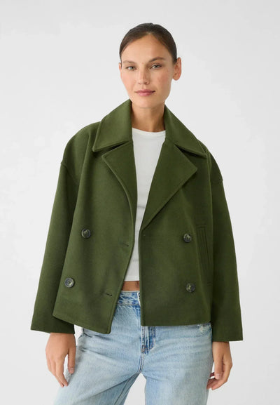 Damen Wickeljacke mit überschlagenem Verschluss