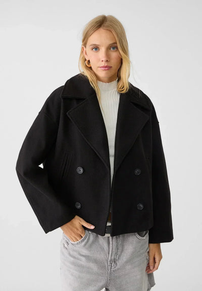 Damen Wickeljacke mit überschlagenem Verschluss
