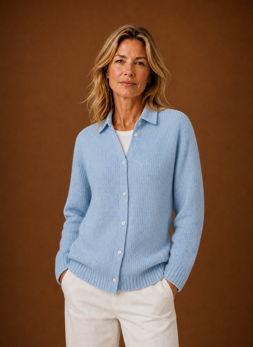Damen Strickjacke mit Knopfleiste