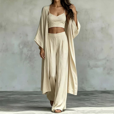 Loungewear-Set Vera – Cardigan, Camisole & Hose
