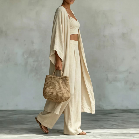 Loungewear-Set Vera – Cardigan, Camisole & Hose